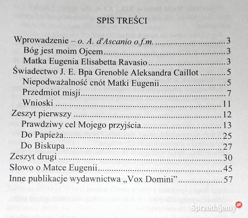 Bóg Ojciec mówi do swoich dzieci S Eugenia Rok wydania 2017 Chełm sprzedam