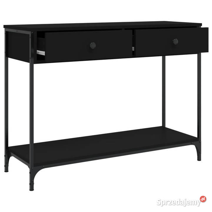 Stolik konsolowy czarny 100x345x75 WM834170