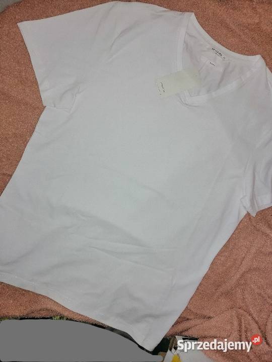 RESERVED nowa Basic Bawełniana Biała Gładka