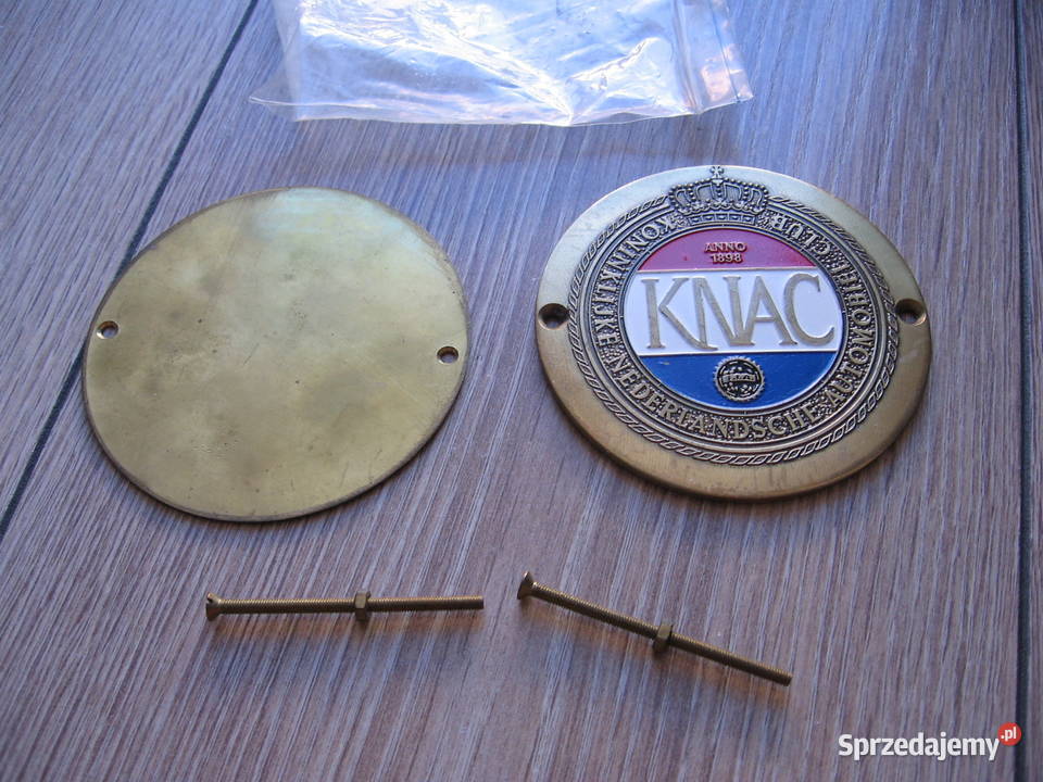 KNAC Automobilklub Plakietka na atrapę mosiądz podkarpackie Przemyśl