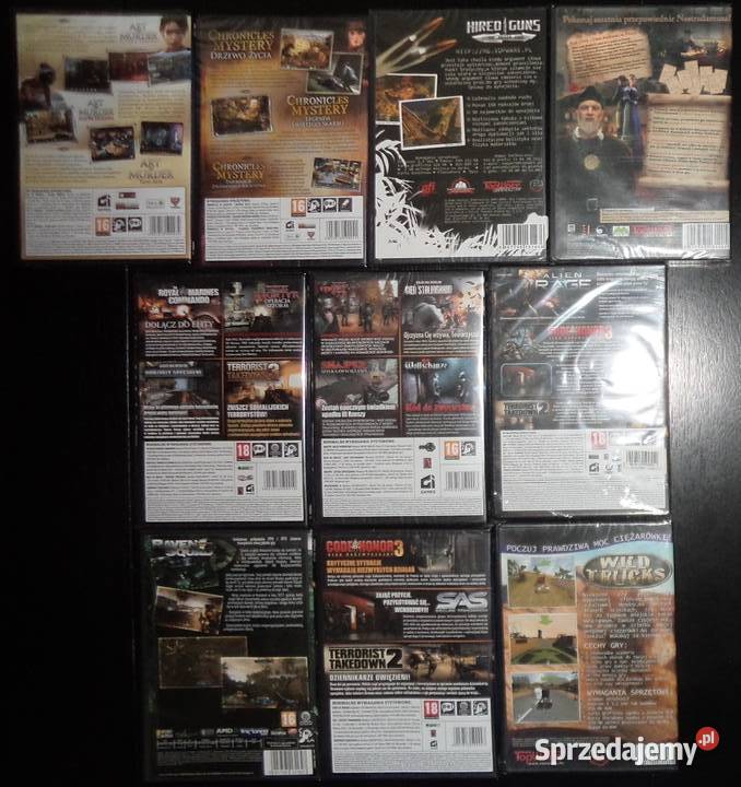 Gry komputerowe PC 10x dvd retro zafoliowane CI Rzeszów