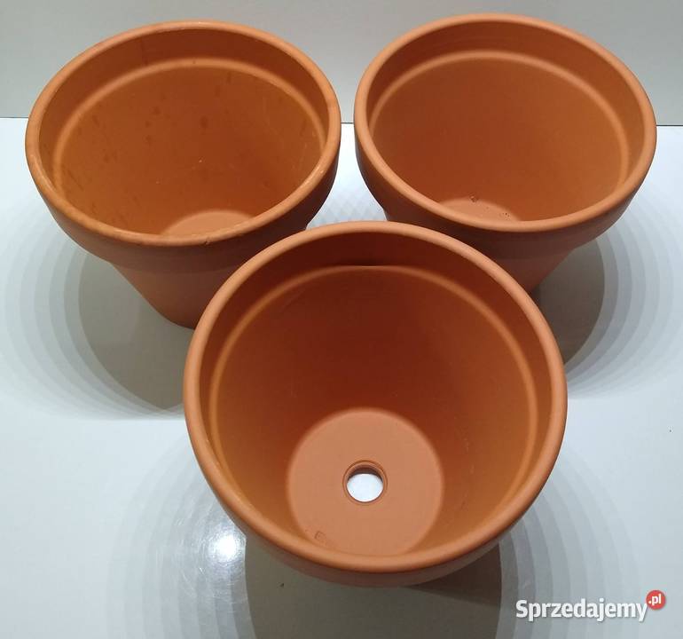 Doniczka gliniana Cermax brązowa stożkowa 3 Gdańsk