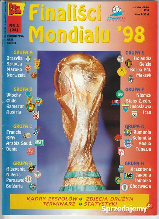 PIŁKA NOŻNA FINALIŚCI MONDIALU 98 MUNDIALU Łódź