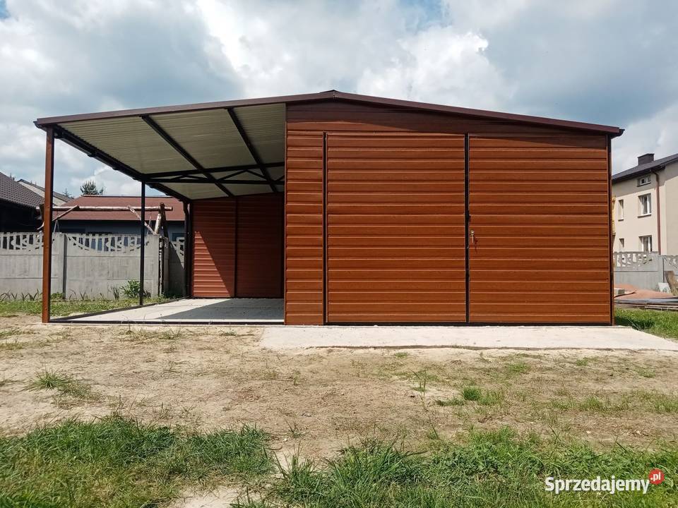 Garaż z blachy 6x5 z dachem dwuspadowym łódzkie Łódź sprzedam