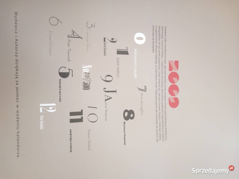 Zestaw kalendarzy Town z miasta Łodzi łódzkie Konstantynów Łódzki