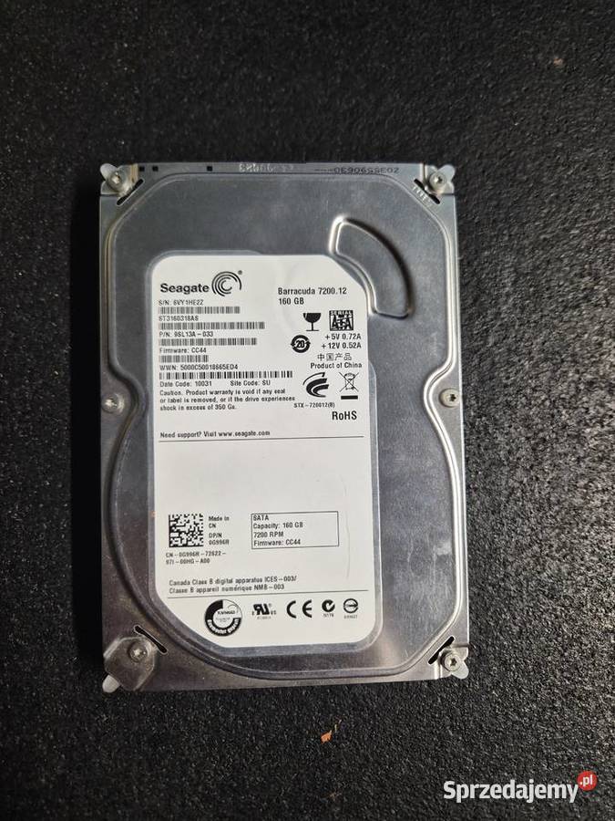 Dysk HDD 160GB Seagate Barracuda 720012 Dyski Ruda Śląska