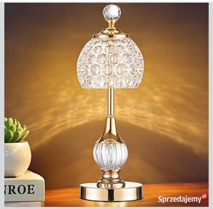 Kryształowa lampa 2 sztuki stołowa LED