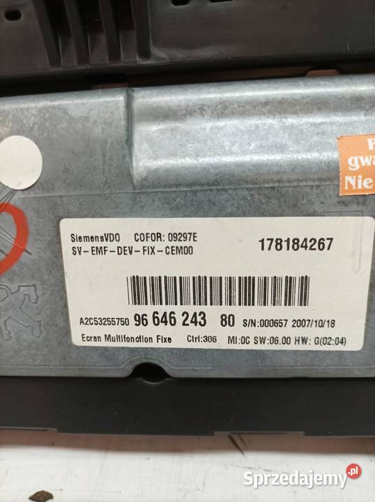 LICZNIK EU 9664624380 20 D Citroen C4 Picasso I