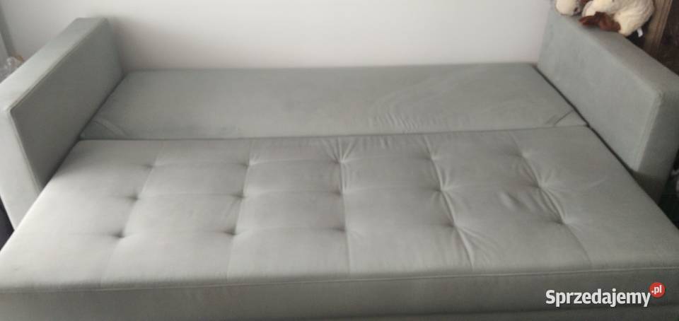 sofa rozkładana turkusowa Prabuty