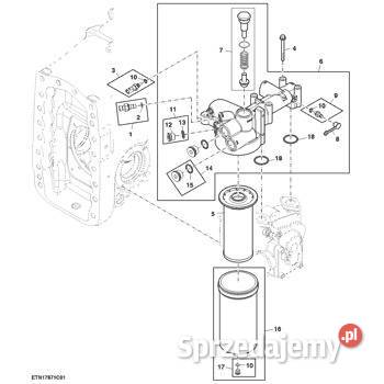 Kolektor powrotny RE574727 JOHN DEERE 8345 R sprzedam