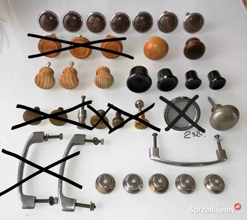 Stare oryginalne gałki i uchwyty meblowe retro Warszawa