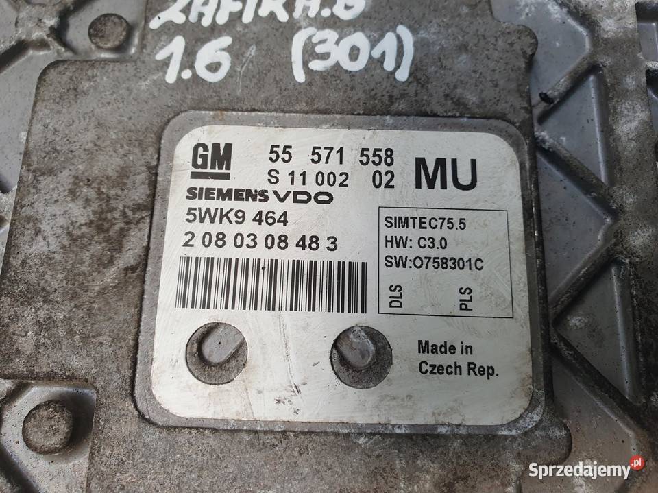 STEROWNIK SILNIKA Opel Zafira B Astra III H 16 Komputery Chełm
