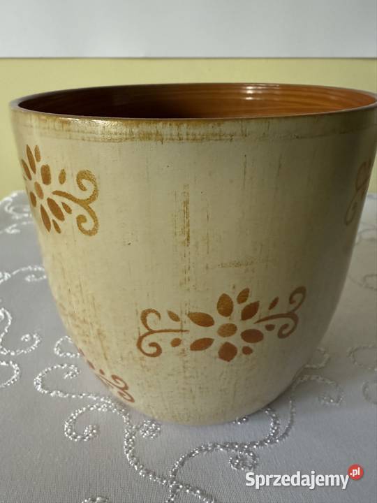 Doniczka Donica Ceramiczna ze Wzorem Osłonka na Czerwionka-Leszczyny