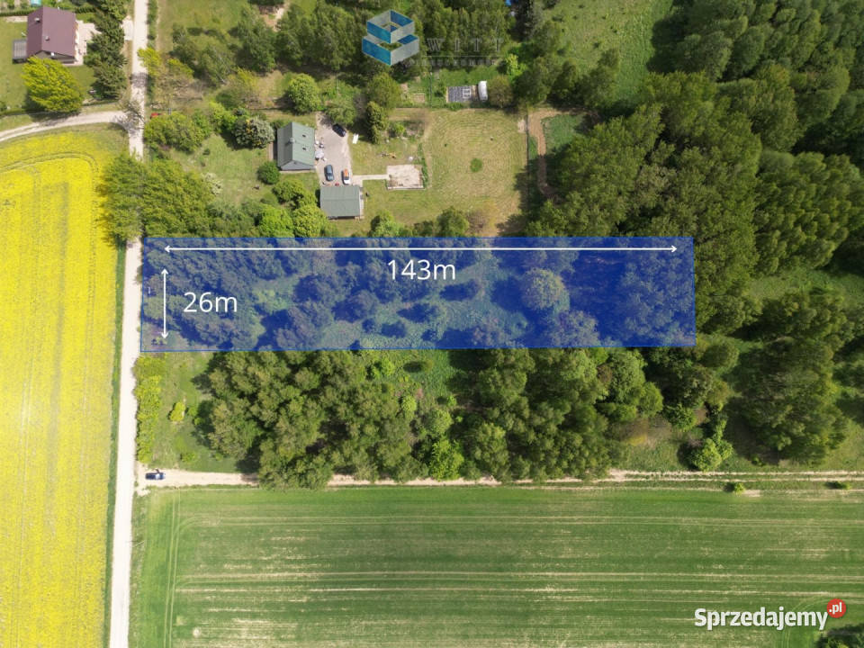 sprzedaży gruntu 3719m2 Ostrowite 26m