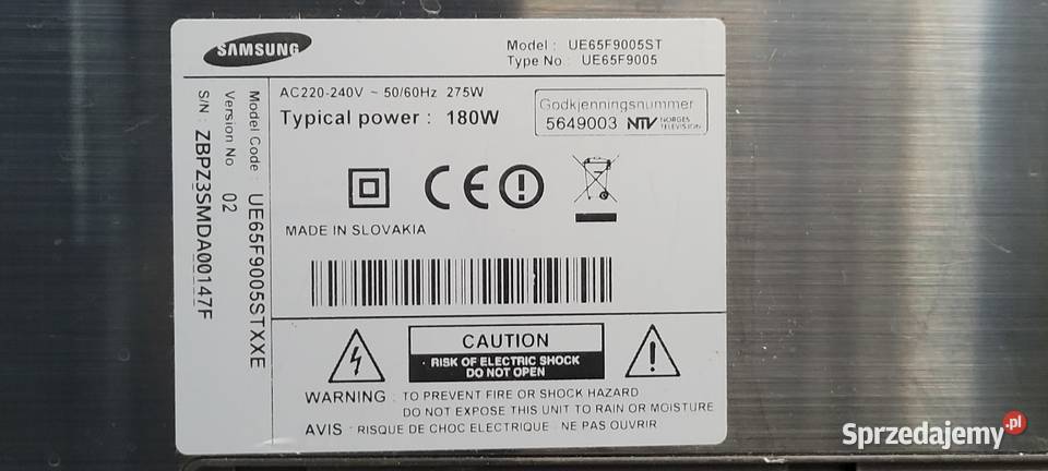 Samsung 65 UE65F9005 Orneta