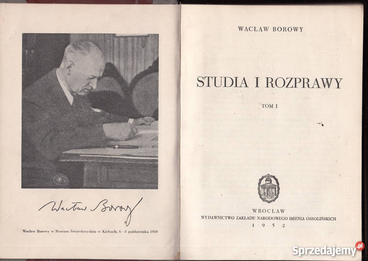 02196 STUDIA I ROZPRAWY 2 TOMY WACŁAW BOROWY Czyrna