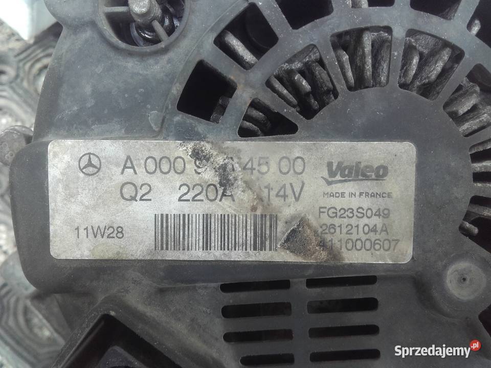 Alternator regeneracji A 000 906 45 00 Valeo Piaseczno