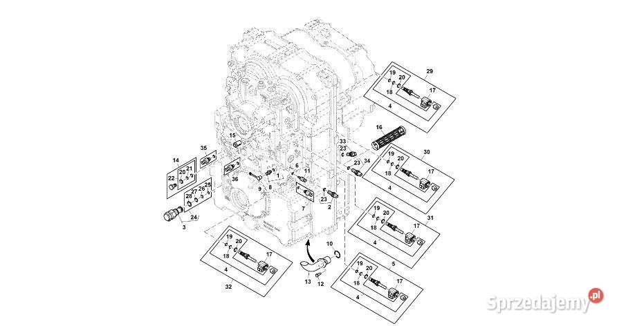 John Deere 9470RX Zawór YZ502535 Przekładnia Jastrzębniki sprzedam