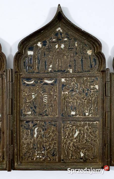 Ikona podróżna Tetraptyk Rosja XIXw 0425 mazowieckie Warszawa