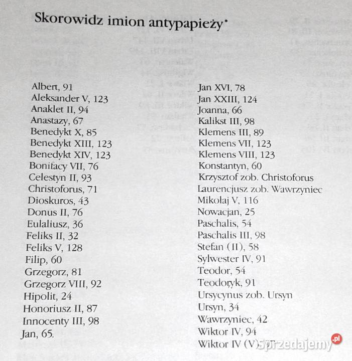 Poczet papieży Jan Wierusz Kowalski Chełm