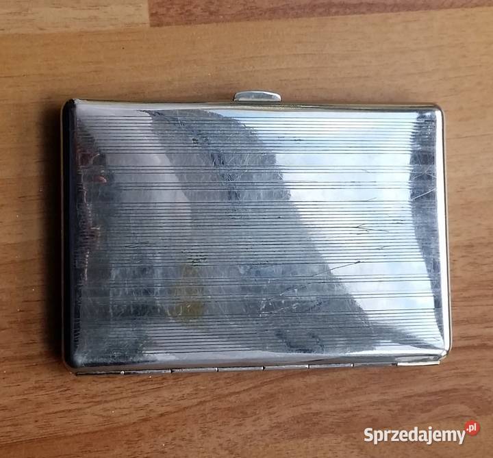 Papierośnica stara angielska chromowana ISECO Kraków