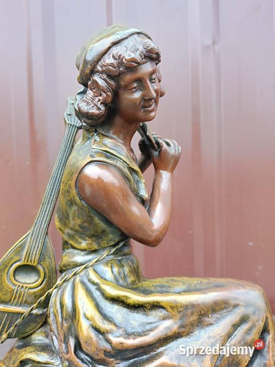 Piękny zegar kominkowy z wazonami Francja XIX Jasło