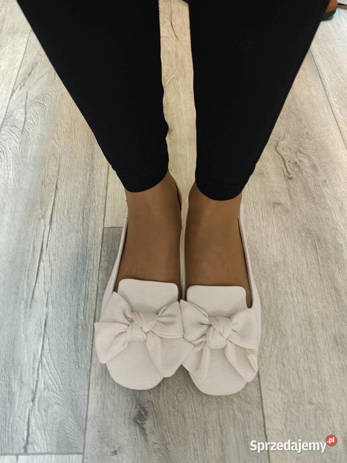 43 Kremowe mokasyny letnie baleriny wieczorowe inna
