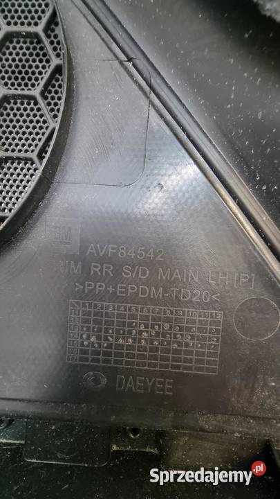 BOCZEK TAPICERKA DRZWI LEWY TYŁ OPEL MOKKA A kujawsko-pomorskie