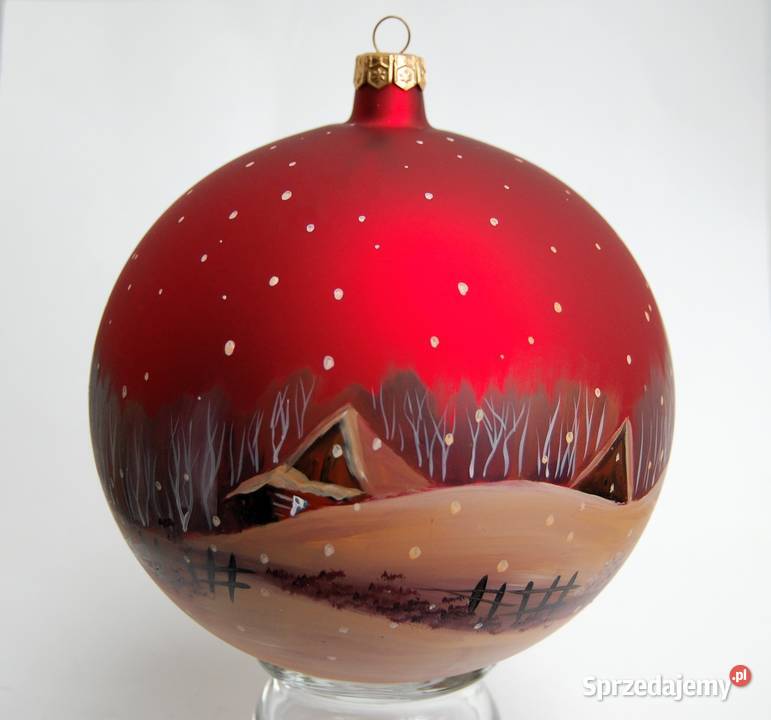 Bombka szklana ręcznie malowana 15 pejzaż