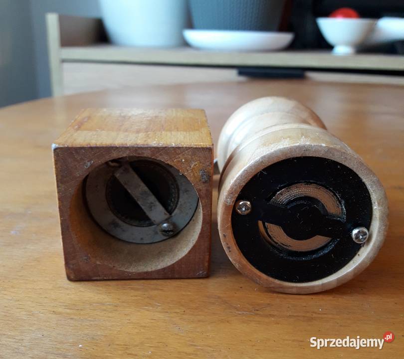 Młynki małe drewniane do kawy pieprzu zestaw 2 Gdynia