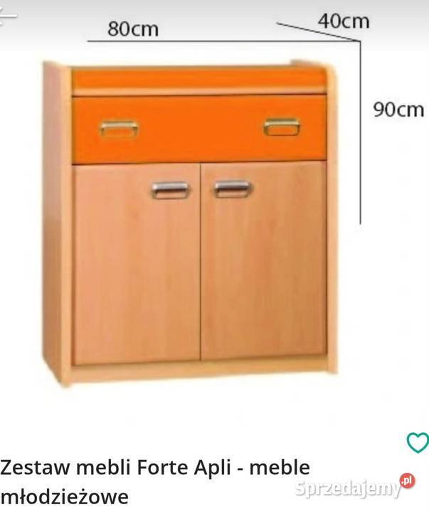 Meble młodzieżowe Forte Apli komplet szafa 2 Kryg