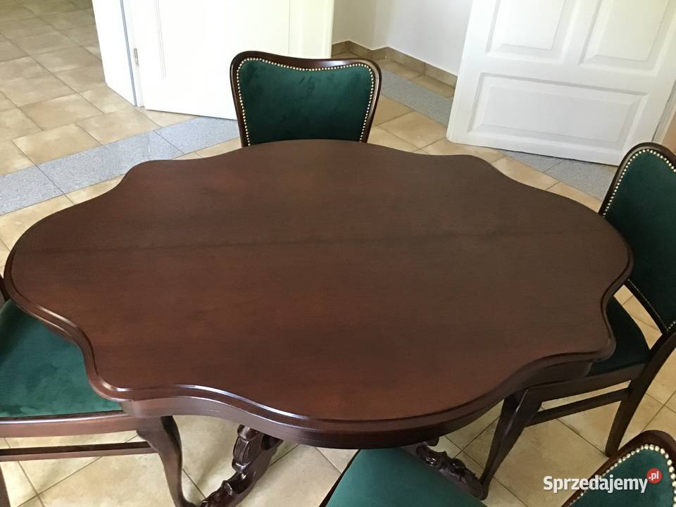 Przepiękny stary stół całość drewno blat łódzkie Wieruszów