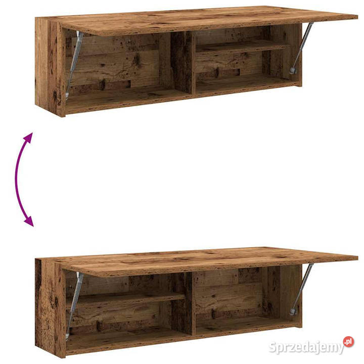 Wisząca szafka łazienkowa stare drewno 100x25x30 mazowieckie Warszawa