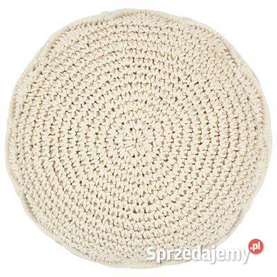 vidaXL Ręcznie robiony puf z makramy 45 x 30 mazowieckie Warszawa