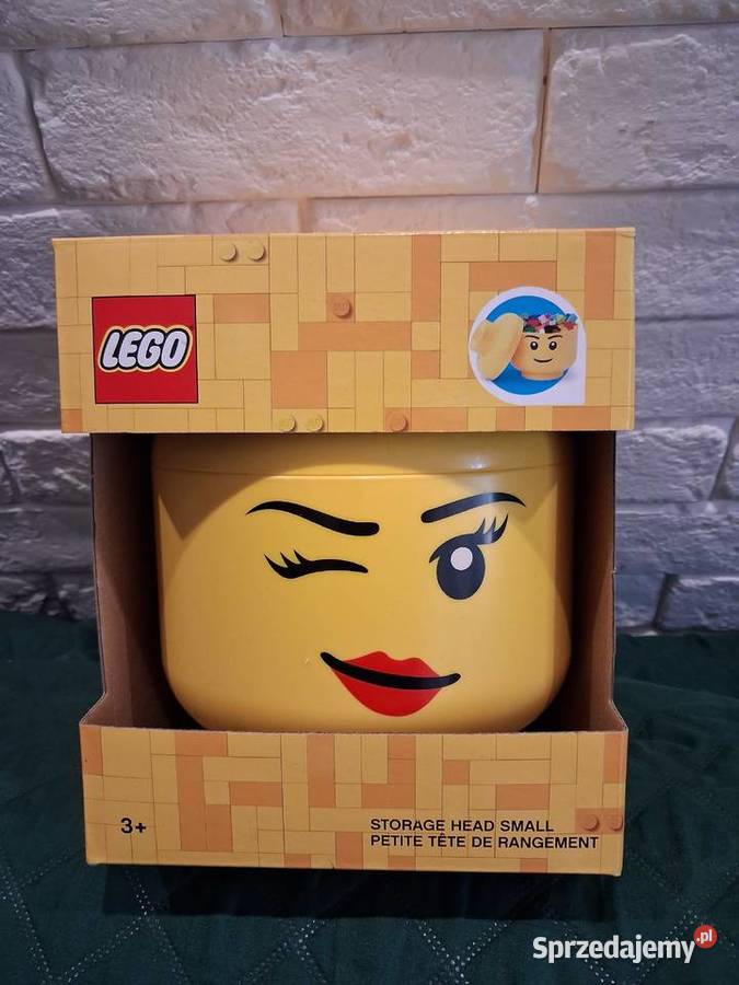 Nowy pojemnik LEGO Głowa żółty/złoty Łódź