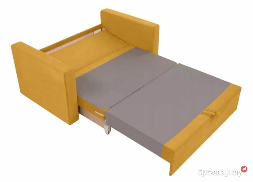Sofa rozkładana żółta dwuosobowa BUNIO 3 III