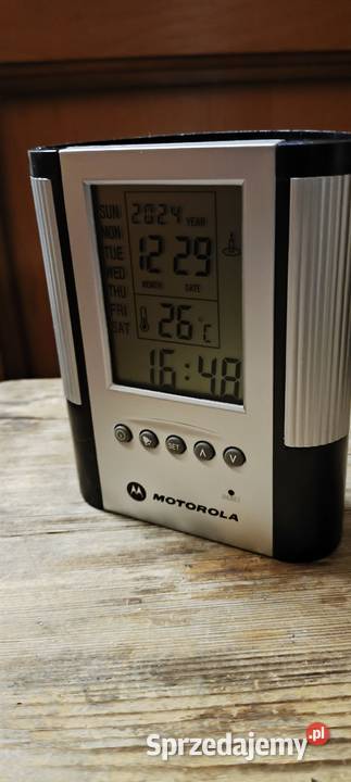 Motorola przybornik na biurko pojemnik z zegarem Gliwice