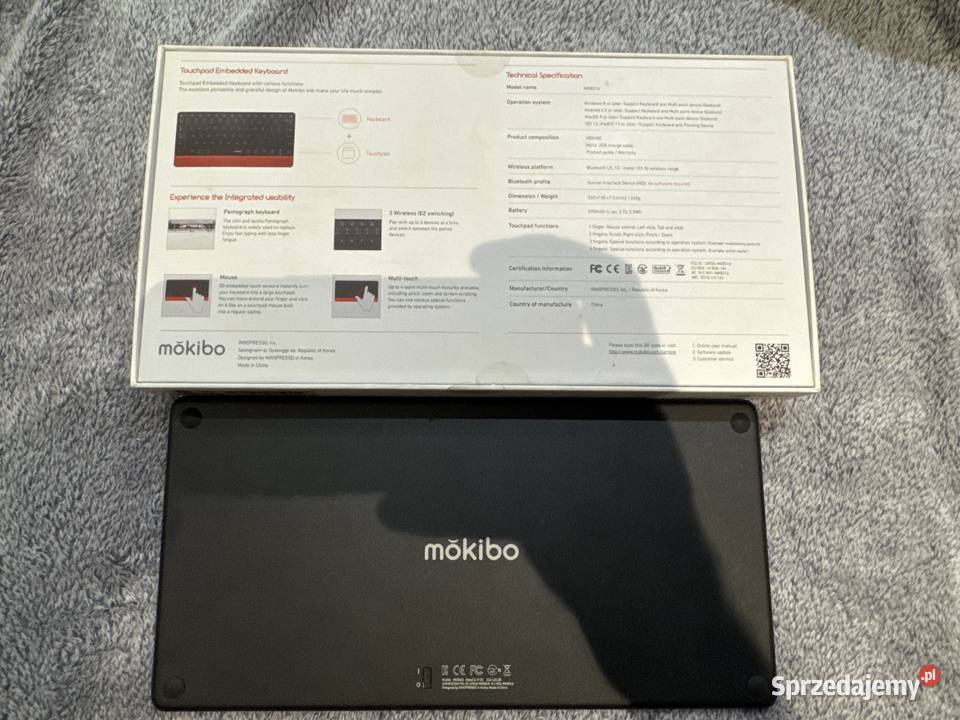 Klawiatura z Touchpadem w Klawiszach Mokibo Bluetooth Dąbrowa Górnicza sprzedam