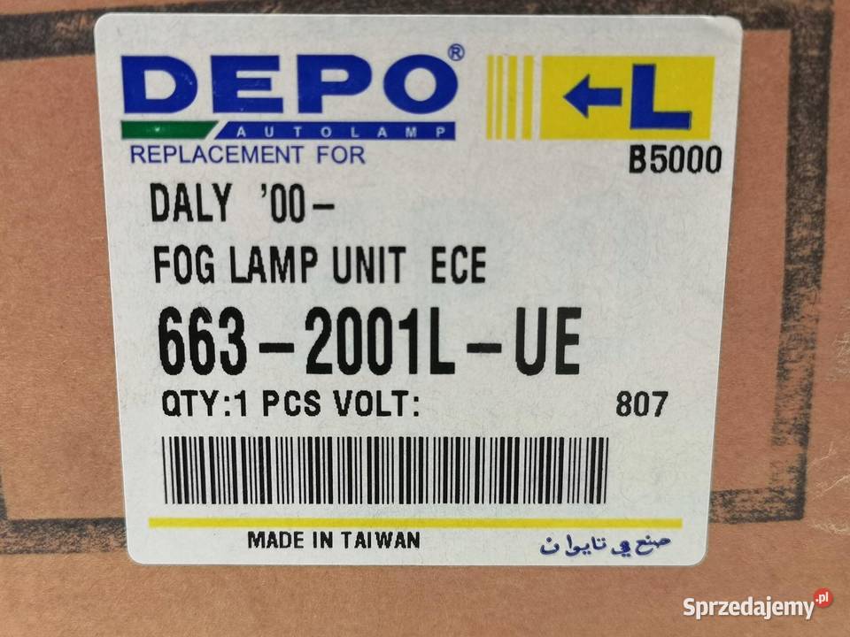 HALOGEN PRZECIWMGIELNY LEWY IVECO DAILY 9907