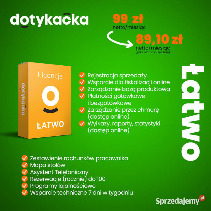 Dotykacka zestaw kompletny do Gastronomii Warszawa