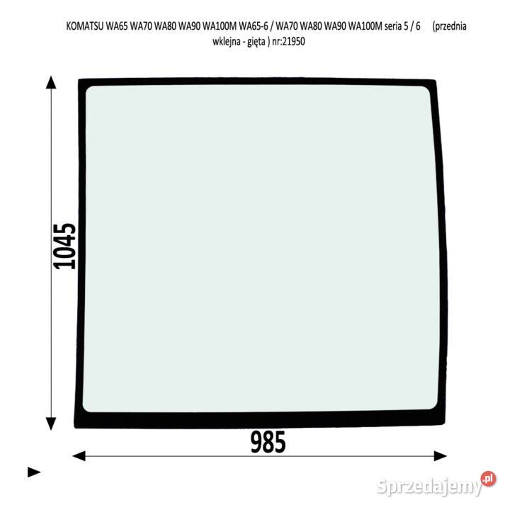 SZYBA Przednia KOMATSU WA65 WA70 WA80 WA90 WA100