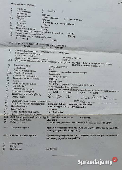 Ursus 2812 z kabiną SPRZEDAM