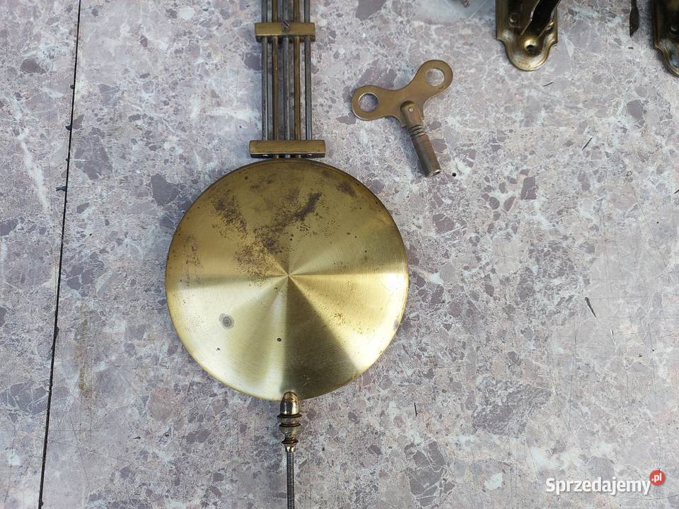 169 Zestaw mechanizm starego zegara ściennego Tczew