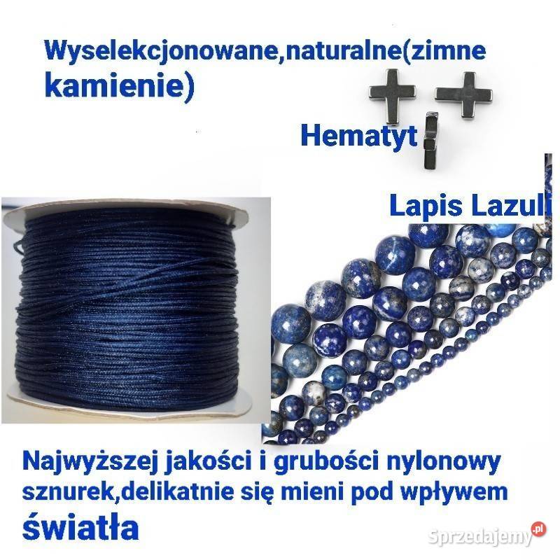 BRANSOLETKA KAMIEŃ LAPIS HEMATYT ŚW BENEDYKT Chorzów