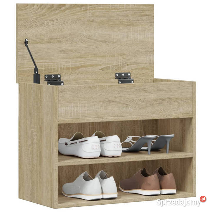Ławka z miejscem na buty dąb sonoma 60x30x45 Warszawa