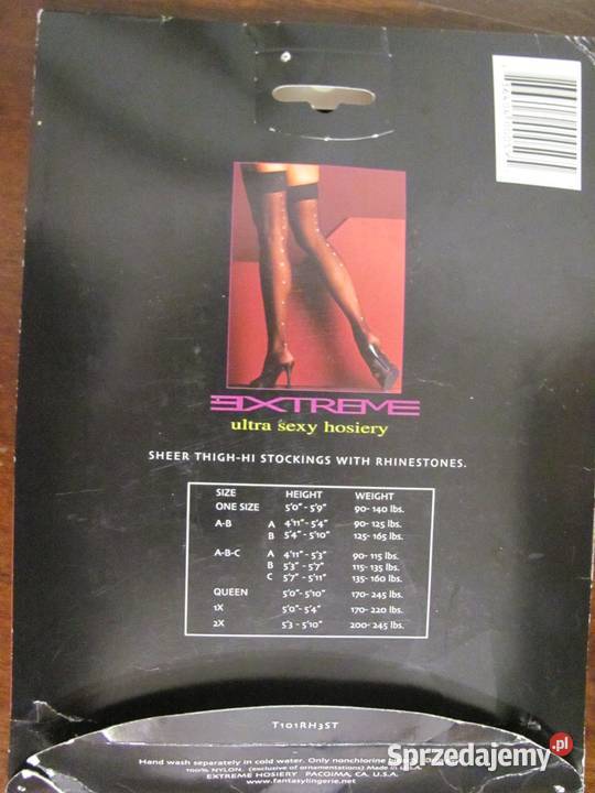 pończochy czarne extreme ultra sexy hosiery lubelskie Zamość