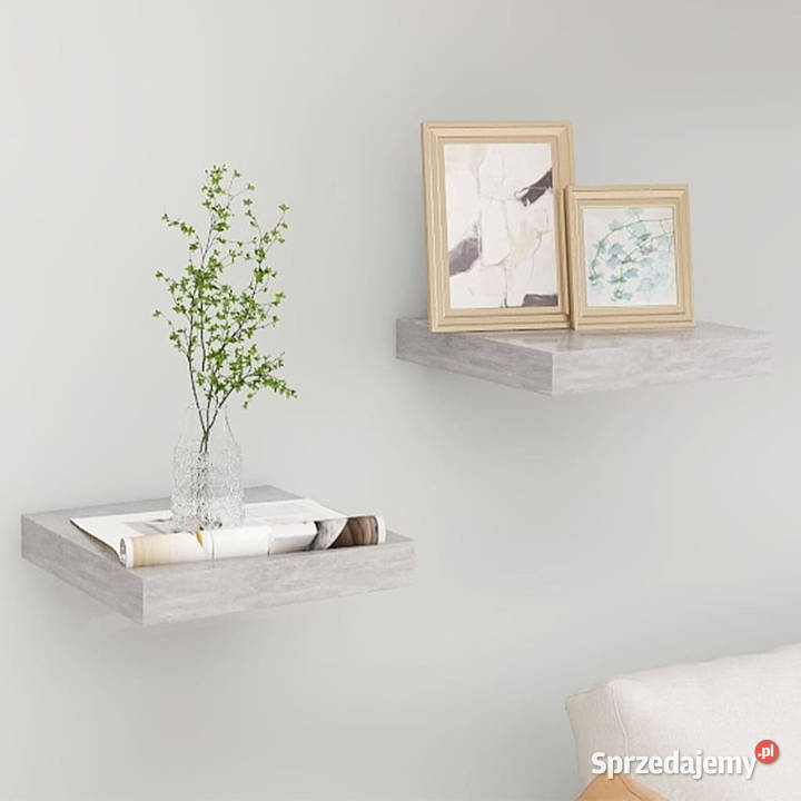Półki ścienne 2 szarość betonu 23 x 235 x 38 MDF Warszawa