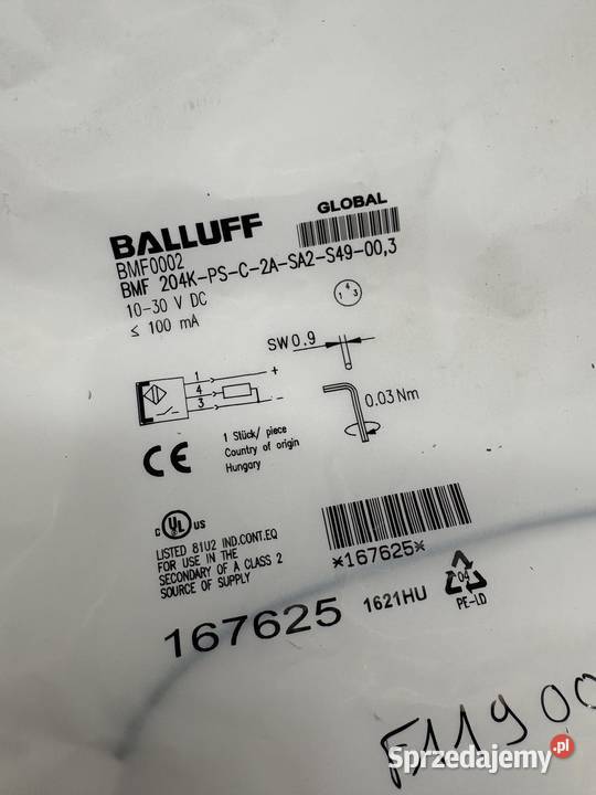Balluff BMF0002 BMF 204K C 2A SA2 S49 00 3 Warszawa