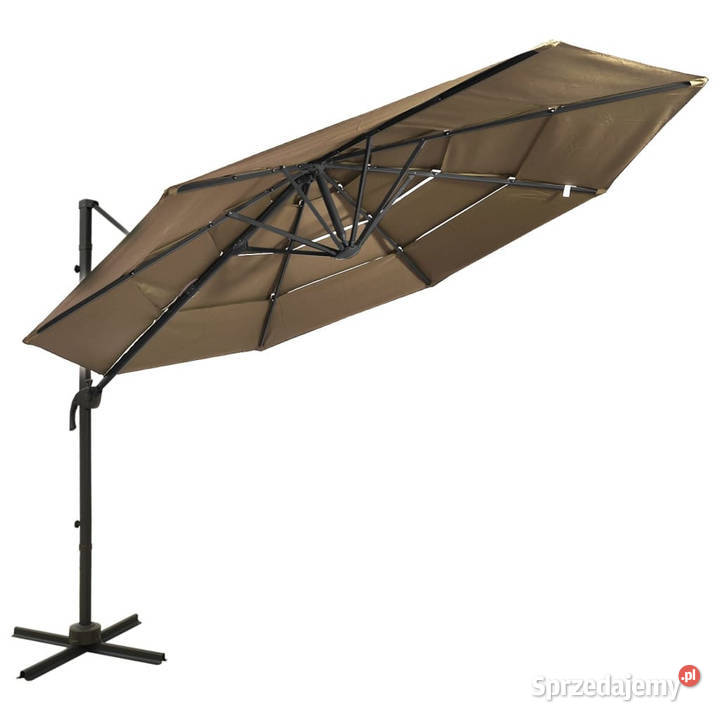 4poziomowy parasol na aluminiowym słupku taupe Warszawa sprzedam