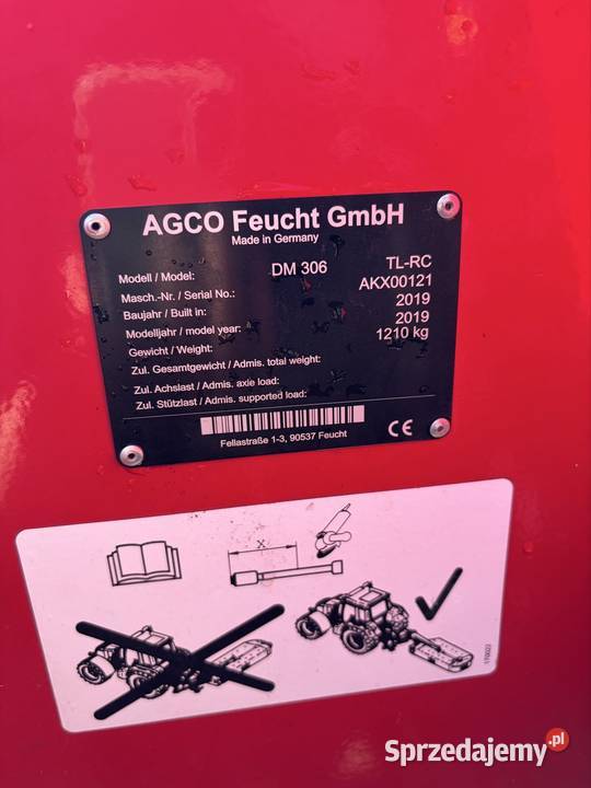 Kosiarka dyskowa AGCO MF Massey Ferguson DM 306 Myszyniec